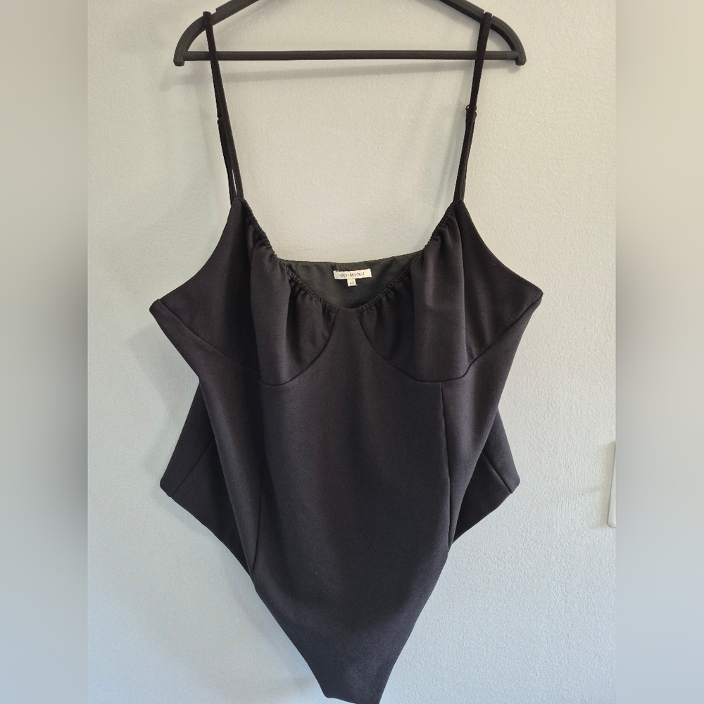Remi X Revolve Jourdan everyday casual plus black going out bar Body Suit 4X